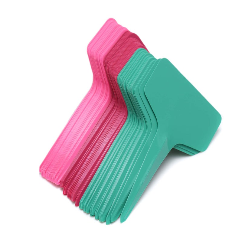 Mihey 100 Pcs Plant Labels with a Gel Pen, T-Type Waterproof Nursery Garden Markers Plastic Plant Tags, Multicolor, 6 x 10cm - Image 4